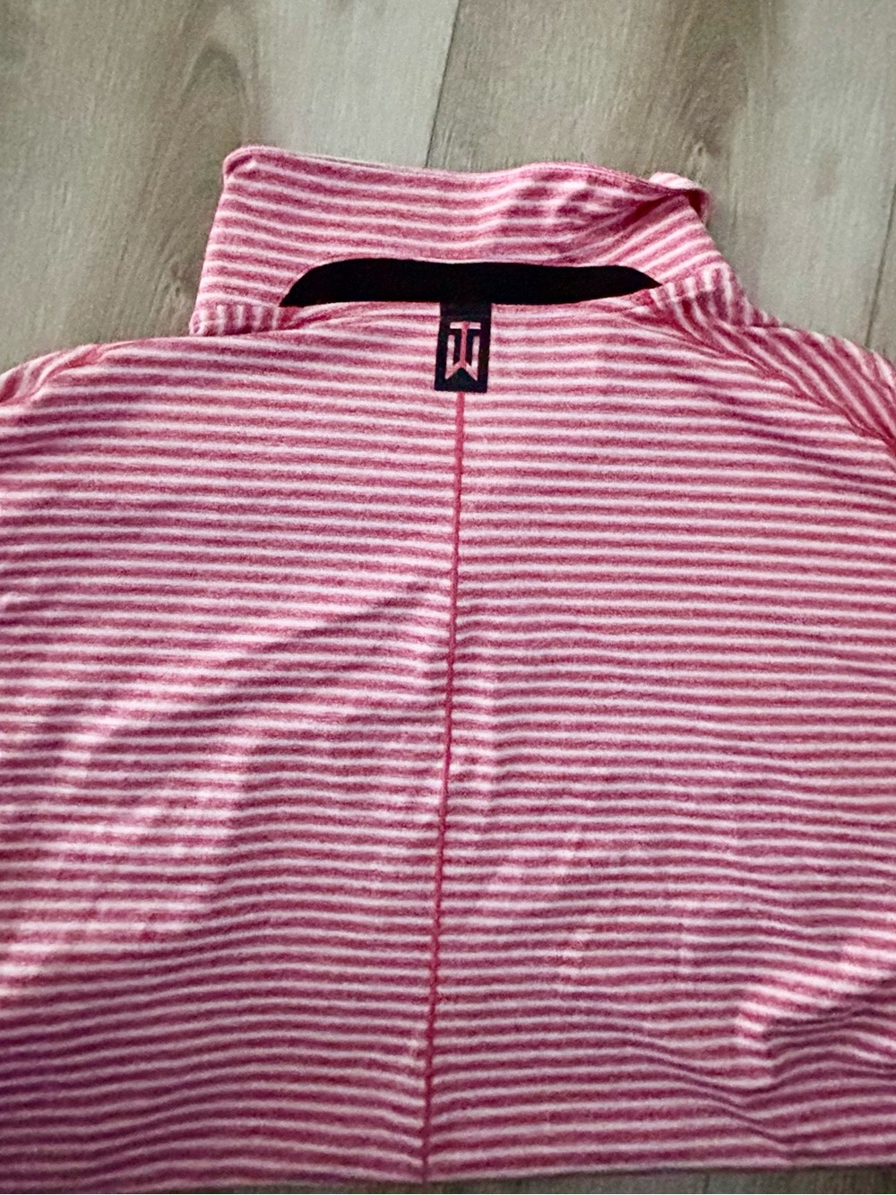 Nike Tiger Woods Striped Pink Golf Polo with TW Logo XL